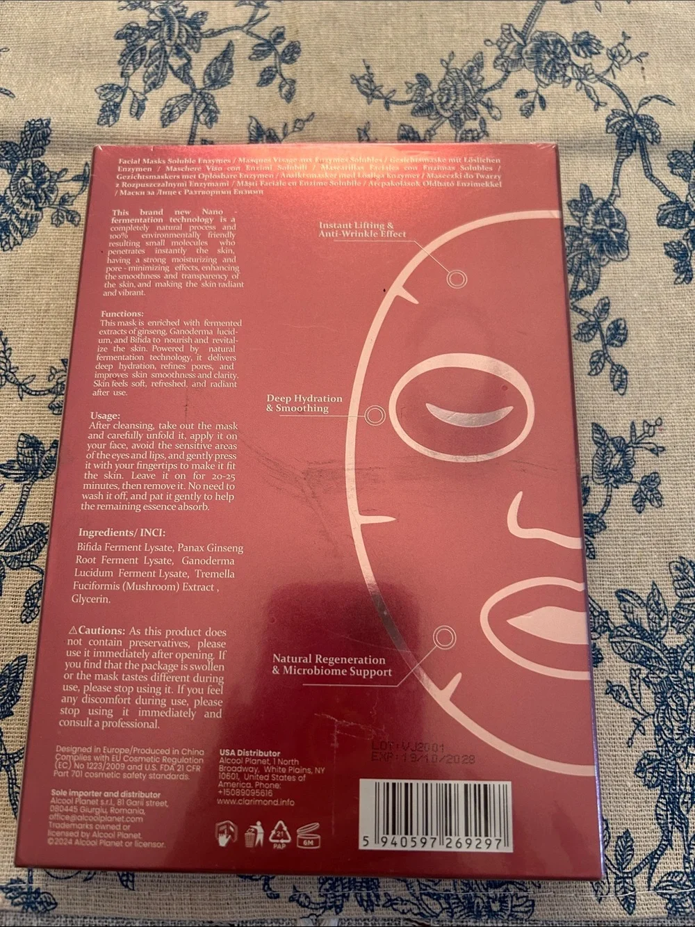 Red Facial Mask Pack - Soluble Enzymes